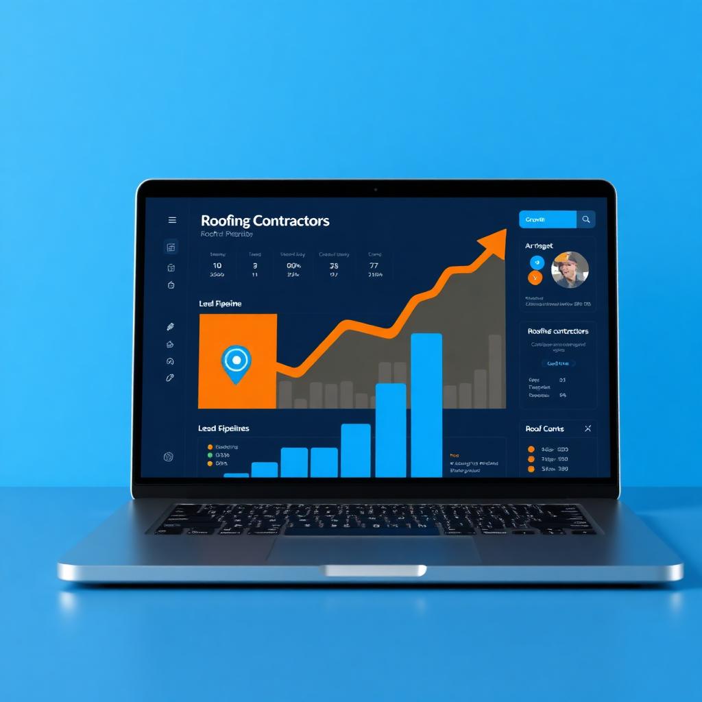 Roofing marketing dashboard showing lead growth